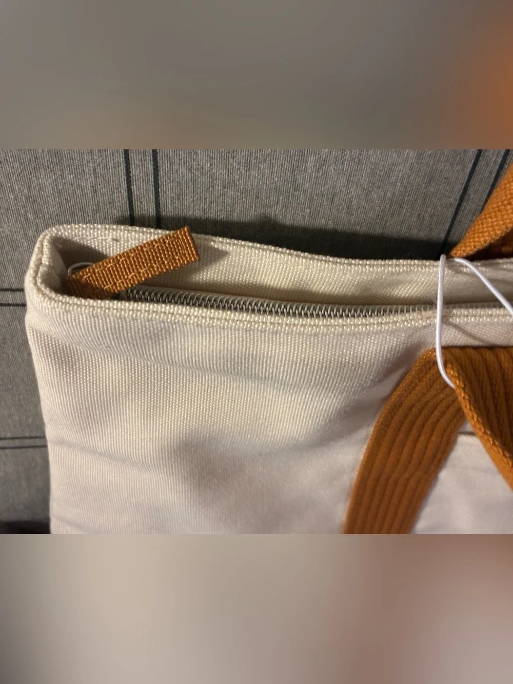 Ralph Lauren FragCream and Brown Canvas Tote